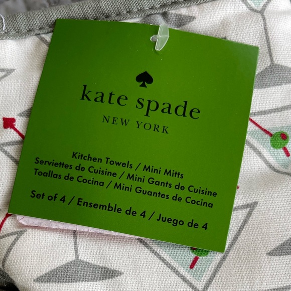 Kate Spade Kitchen Towels and Mitt Set Martinis NEW - Picture 8 of 8